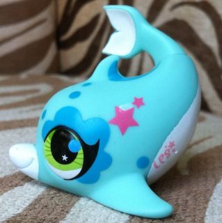 Littlest Pet Shop ~ #2687 TOTALLY TALENTED BLUE DOLPHIN pink star and 