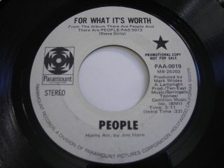 SHIGGIES People For What Its Worth Original 1970 45rpm VG++ PROMO
