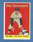 1958 TOPPS #413 JIM DAVENPORT   VG EX   GIANTS