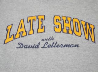 LATE SHOW WITH DAVID LETTERMAN SHIRT Classic Gray Free USA SHIPPING