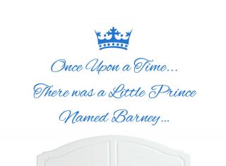Once Upon a Time Prince Barney Wall Sticker Decal Bed Room Nursery Art 