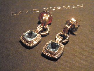 David Yurman Topaz & Diamonds Renaissance Earrings