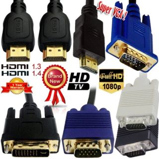   To SVGA HD 3D TV TFT Monitor LCD Cable 1M 2M 3M 5M 7M 10M 15M 20M 30M