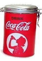 Coca Cola   New Tin Coke Lock Top Canister Drink