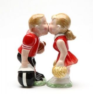 Cute Magnetic Salt Pepper Shakers Ceramic Football Player and 