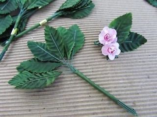 144 Poly Silk Leaf 4 Wire Stem Artificial Floral Craft/Leaves/wedding 