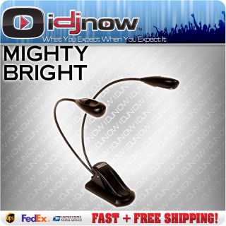   Bright XtraFlex Pedal Board Dual LED Flexible Gooseneck DJ Clip Light