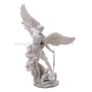   Saint Michael Defeating Lucifer Statue Della Concezione Church Rome