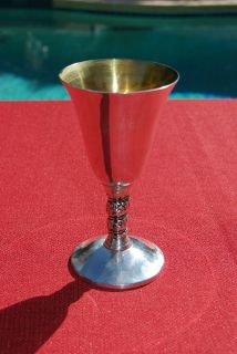 Silver Plated Dessert Wine Goblet   Gothic Style   Plator   No 