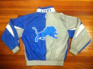 Detroit Lions vintage Pro Player lightweight jacket blue & grey size 