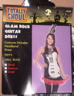 NWT Totally Ghoul Glam Rock Guitar Costume Girls Small Halloween 