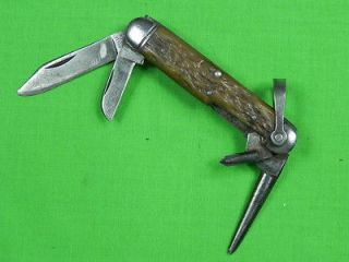 US Antique Old ULSTER Folding Pocket Knife with Tools