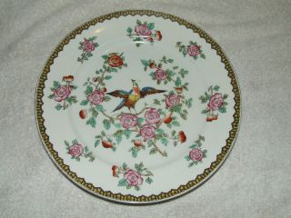 ANTIQUE DEVON WARE STOKE ON TRENT ENGLAND OLD BOW PHEASANT PLATE; SF 