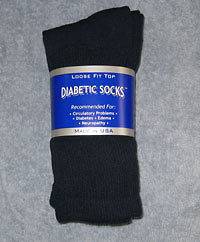 pr of Mens Black Diabetic Crew Socks 10 13 NWT