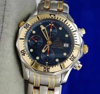   Seamaster 18K SS Automatic Chronograph Watch   Blue Dial   2398.80