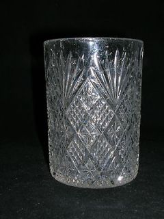 EAPG TUMBLER   DIAMOND POINT AND STAR WITH FAN   CIRCA 1890