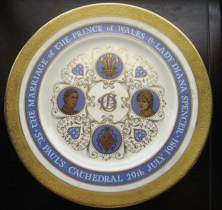 Prince Charles and Princess Diana Wedding Plate Minton Ltd. Ed. 299 
