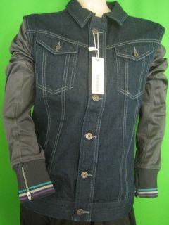 DIESEL ITALY Jarvy Giacca NEW Blue Denim Removable Sleeves Jacket Vest 