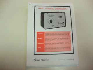 Oehler Research Model 10 Digital Chronograph 1970’s Brochure 