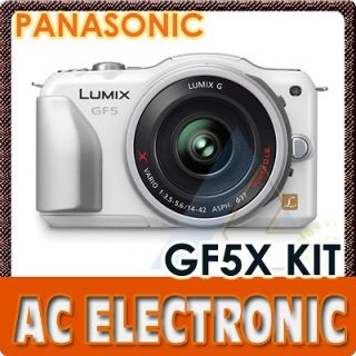 Panasonic Lumix DMC GF5X Camera White Kit G X 14 42mm Lens+4Gift+1 