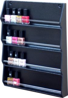 NAIL POLISH ABS WALL RACK ORGANIZER WITH CLEAR RODS BY DINA MERI