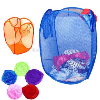   Mesh Collapsible Laundry Hampers Laundry Bag Basket Easy Open
