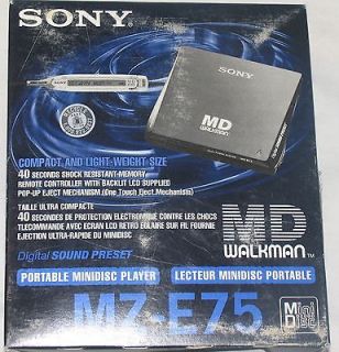 Sony Mini Disc Walkman Portable Minidisc Player   MZ E75