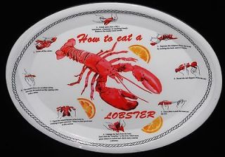 How To Eat A Lobster Oval Platter 4Pk Plastic