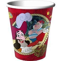   the NEVER LAND PIRATES 9oz PAPER CUPS ~ HTF Birthday PARTY Supplies
