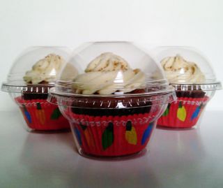 50 CUPCAKE Favor Box / Cup / Container / Holder CLEAR
