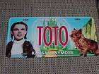 Wizard of Oz Metal License Plate Dorothy Toto Emerald City tin Judy 