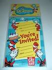 10pk DR SEUSS Birthday PARTY INVITATIONS Thing 1 & 2 CAT IN THE HAT 