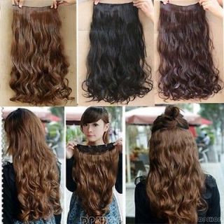   New Women Long Straight/wavy curly hair extension clip in on for human