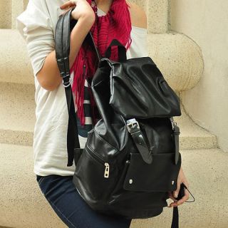 Cheap New Womens Korean Style Girls PU Leather Backpack Handbag 
