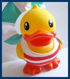   suit inflatable swim ring Standing Rubber Duck Coin Bank Turnable Head