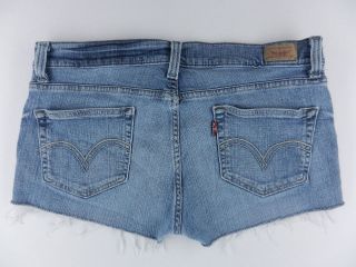 Levis 504 Tilted Daisy Duke Cut Off Frayed Hem Jeans Shorts Womens Sz 