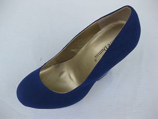 Pierre Dumas Womens Shoes NEW $52 Chic Royal Cobalt Blue Suede Pump 6 