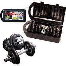   Dumbbell Weight Set w/Case by Cap Barbell 2 dumbells 20 lb each