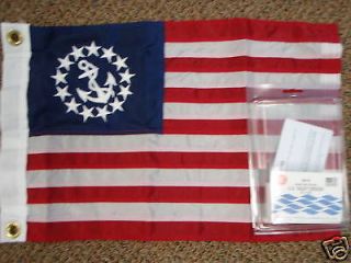 YACHT FLAG SALE 12X18 INCH DELUX SEWN US YACHT ENSIGN FLAG 32 8118 