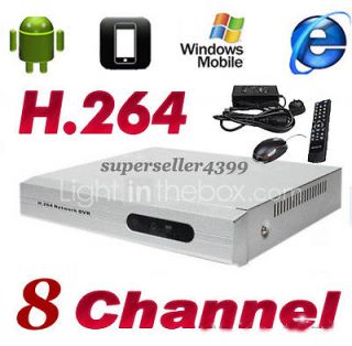 Standalone 8CH H.264 Home Surveillance Video Recorder Security CCTV 