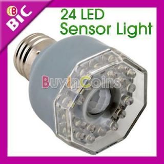 E27 3W 24 LED Infrared IR Sensor Bulb Light Lamp 220V