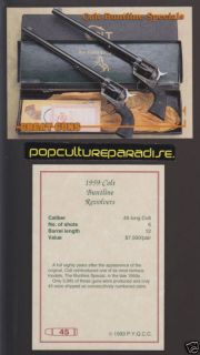 1959 COLT BUNTLINE SPECIAL REVOLVERS 45 GREAT GUNS CARD