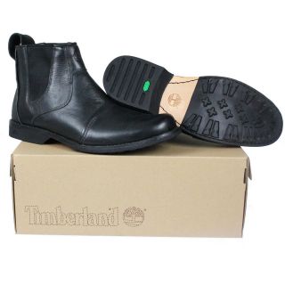 MENS 84528 TIMBERLAND EARTHKEEPERS CITY CT CHELSEA BLACK ANKLE BOOTS