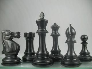 Weighted Giant Staunton in Ebony Wood 4Queens chess set chessbazaar