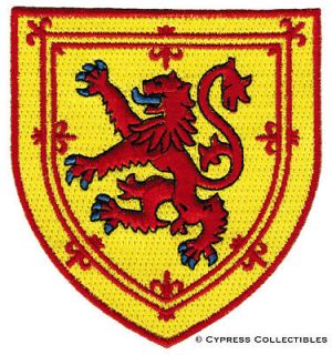 SCOTLAND COAT OF ARMS iron on PATCH SCOTTISH LION RAMPANT FLAG SHIELD 