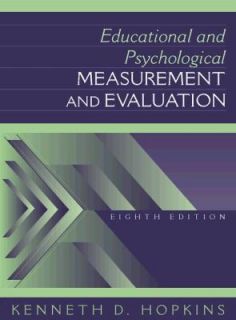 Educational and Psychological Measurement and Evaluation by Kenneth D 