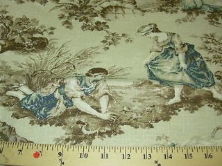 YDS~VICTORIAN TOILE~MILL CREEK~COTTON LINEN DRAPERY UPHOLSTERY 