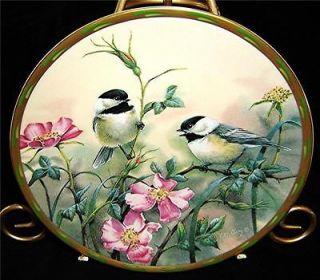 Rose Morning Natures Collage Lenox Chickadee Bird CATHERINE MCCLUNG 