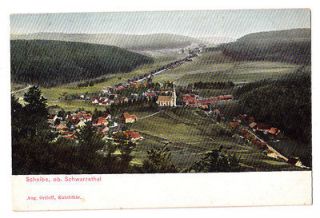 Germany postcard Scheibe ob. Schwarzathal panorama view