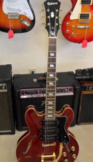 Epiphone Wine Red Riviera P93 6 String Hollow Body Electric Guiter